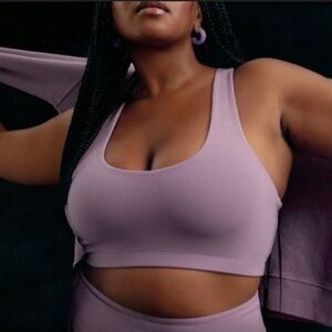 MATE the Label Organic Stretch Sports Bra - Lavendar